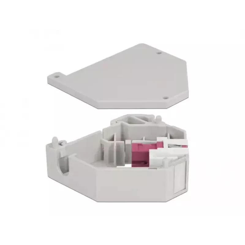 Keystone-Modul DELOCK 87182 — SC-zu-SC-Duplex-Adapter, grau/violett/weiß, 60,1×59,4×21,6 mm
