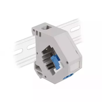 Keystone-Modul DELOCK 87189 — LC auf LC Duplex, Farben Blau/Grau/Weiß, 60,1×59,4×21,6 mm