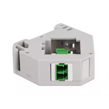 Keystone-Modul DELOCK 87192 — LC auf LC Duplex, Farben Grün/Grau/Weiß, 60,1×59,4×21,6 mm