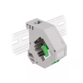 Keystone-Modul DELOCK 87192 — LC auf LC Duplex, Farben Grün/Grau/Weiß, 60,1×59,4×21,6 mm