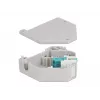 Keystone-Modul DELOCK 87194 mit LC-auf-LC-Kupplungen, Aqua/Grau/Weiß, 60,1×59,4×21,6 mm