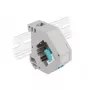 Keystone-Modul DELOCK 87194 mit LC-auf-LC-Kupplungen, Aqua/Grau/Weiß, 60,1×59,4×21,6 mm