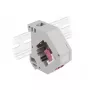 Keystone-Modul DELOCK 87195 mit LC-zu-LC-Anschlüssen, grau/violett/weiß, 60,1×59,4×21,6 mm