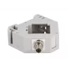 DeLOCK Hutschienenadapter ST Simplex Buchse auf ST Simplex Buchse Grau