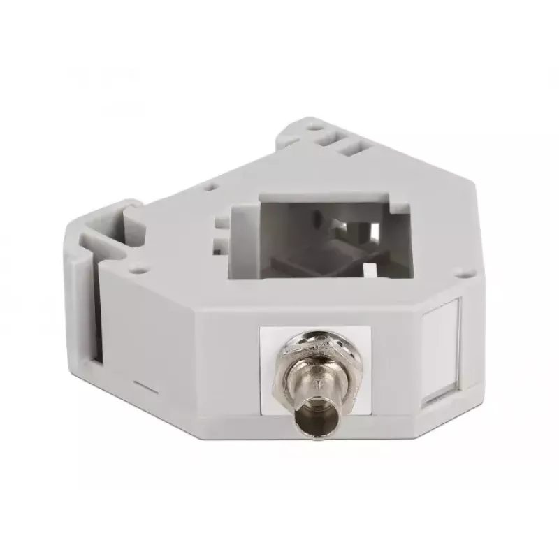 DeLOCK Hutschienenadapter ST Simplex Buchse auf ST Simplex Buchse Grau