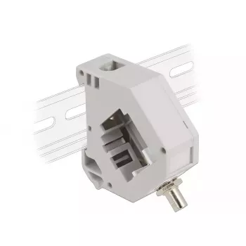 DeLOCK Hutschienenadapter ST Simplex Buchse auf ST Simplex Buchse Grau