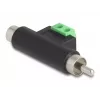 DeLOCK RCA-Stecker und RCA-Buchse auf Klemmleistenadapter 66056