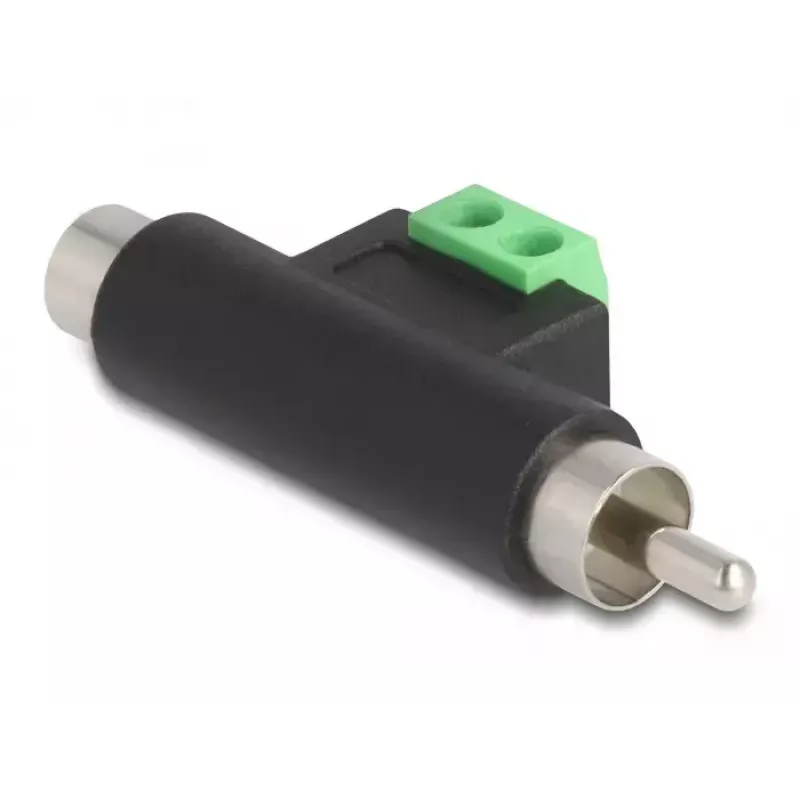 DeLOCK RCA-Stecker und RCA-Buchse auf Klemmleistenadapter 66056