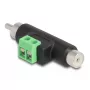 DeLOCK RCA-Stecker und RCA-Buchse auf Klemmleistenadapter 66056