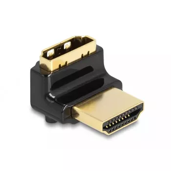 DeLOCK HDMI Adapter Stecker auf Buchse 90° nach oben abgewinkelt 8K 60 Hz Metall