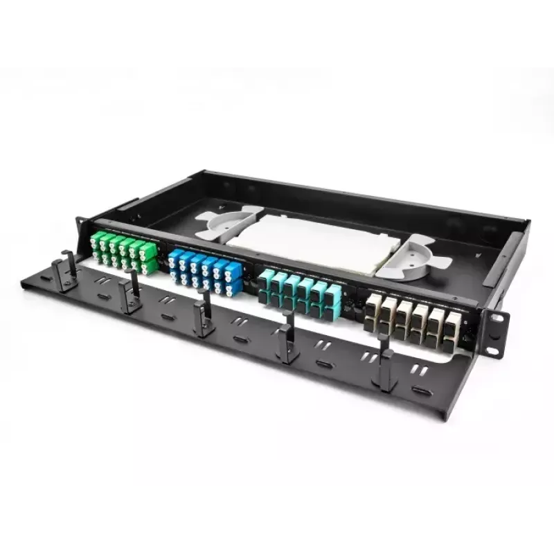 DeLOCK Fiber Optic Adapter Panel LC Duplex UPC 12 Port blau