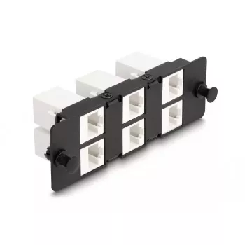 DeLOCK Keystone Adapterpanel 6-fach schwarz Flach RJ-45