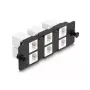 DeLOCK Keystone Adapterpanel 6-fach schwarz Flach RJ-45
