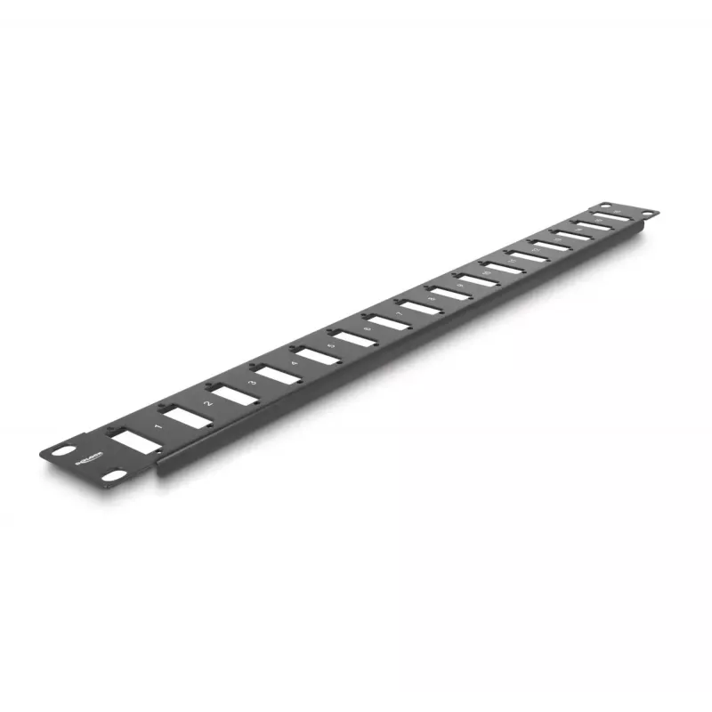 DeLOCK 19 Zoll Panel für Adapter 16 Port schwarz Rack-Montage 1U