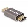 DeLOCK HDMI Adapter Stecker auf Stecker 8K 60 Hz grau Metall