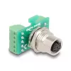 DeLOCK M12 Transfermodul-Adapter 8-polig A-kodiert Buchse auf 9-polige Klemmenleiste