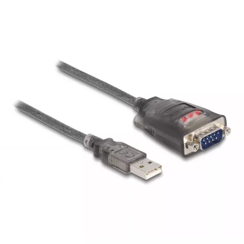 DeLOCK Adapter USB 2.0 Typ-A auf Seriell RS-232 D-Sub 9-polig Stecker 0,2 m