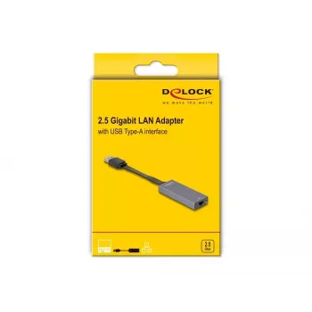 DeLOCK 66247 Kabel-Adapter RJ-45 USB A Grau 0,09 m