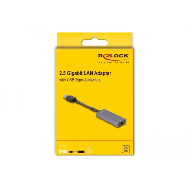 DeLOCK 66247 Kabel-Adapter RJ-45 USB A Grau 0,09 m