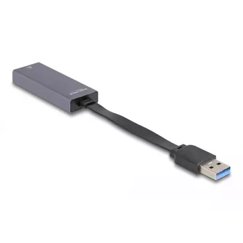 DeLOCK 66247 Kabel-Adapter RJ-45 USB A Grau 0,09 m