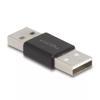 DeLOCK Adapter Gender Changer USB 2.0 Typ-A Stecker auf Stecker Metall