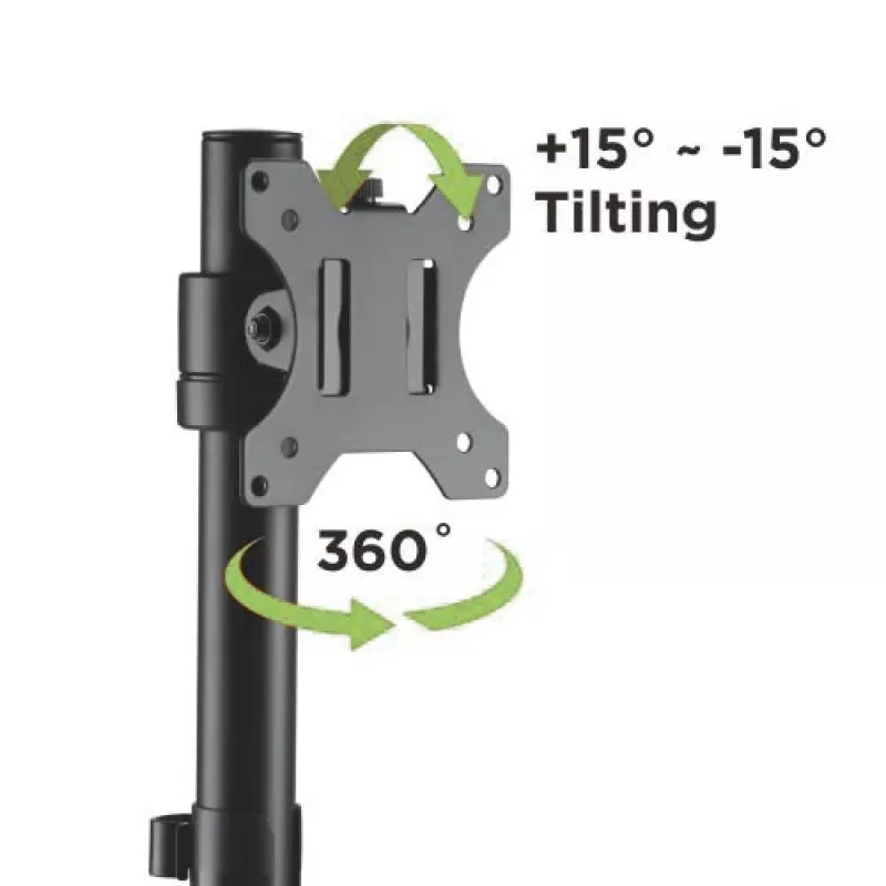 Techly ICA-LCD 401 Monitorhalterung / Standfuß 81,3 cm (32 Zoll) für den Schreibtisch Schwarz