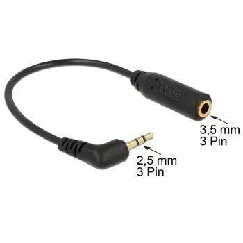 Audiokabel DeLOCK 0,175 m 2,5 mm/3,5 mm