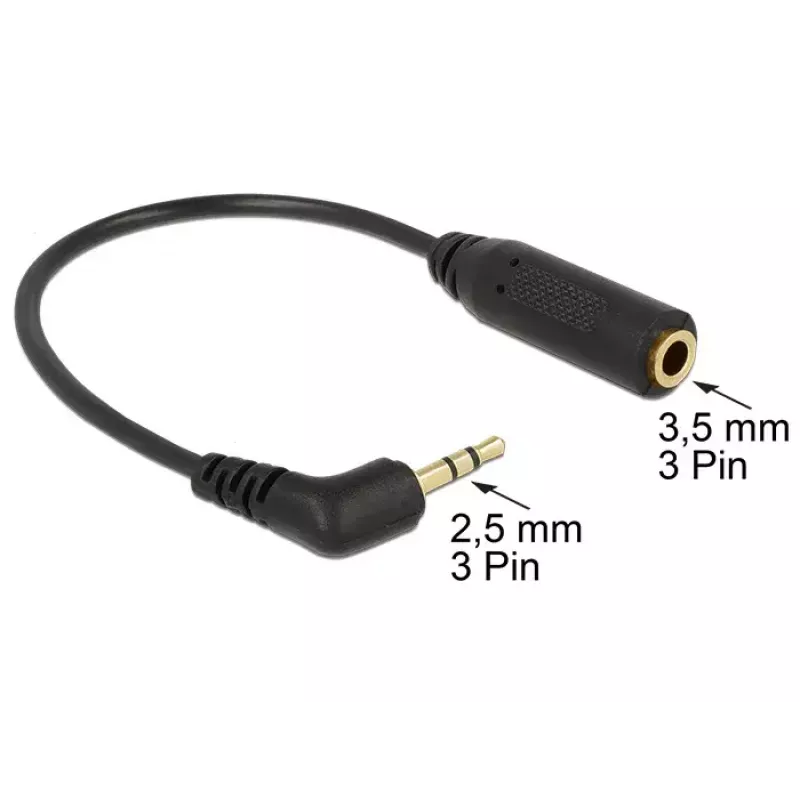 Audiokabel DeLOCK 0,175 m 2,5 mm/3,5 mm