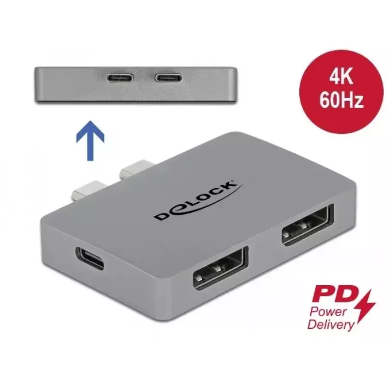 Dual DisplayPort Adapter DeLOCK 64001 für MacBook