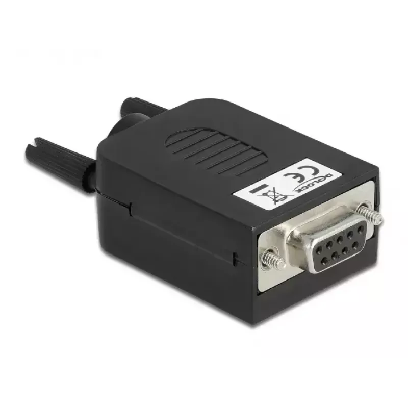 Drahtverbinder DeLOCK 66257 Sub-D 9 10-Pin-Klemmleiste Schwarz