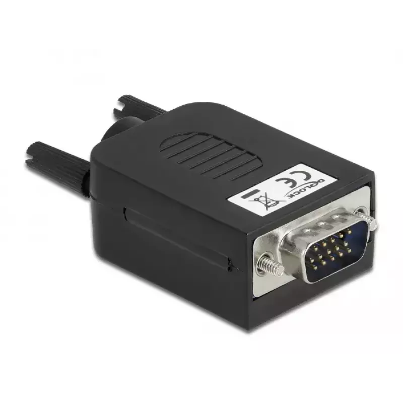 Wire Connector DeLOCK 66258 VGA 15-pin 10 pin terminal block Schwarz