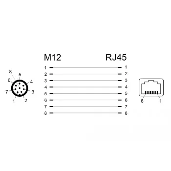 Kabel-Adapter DeLOCK 66315 M12 RJ45 Schwarz
