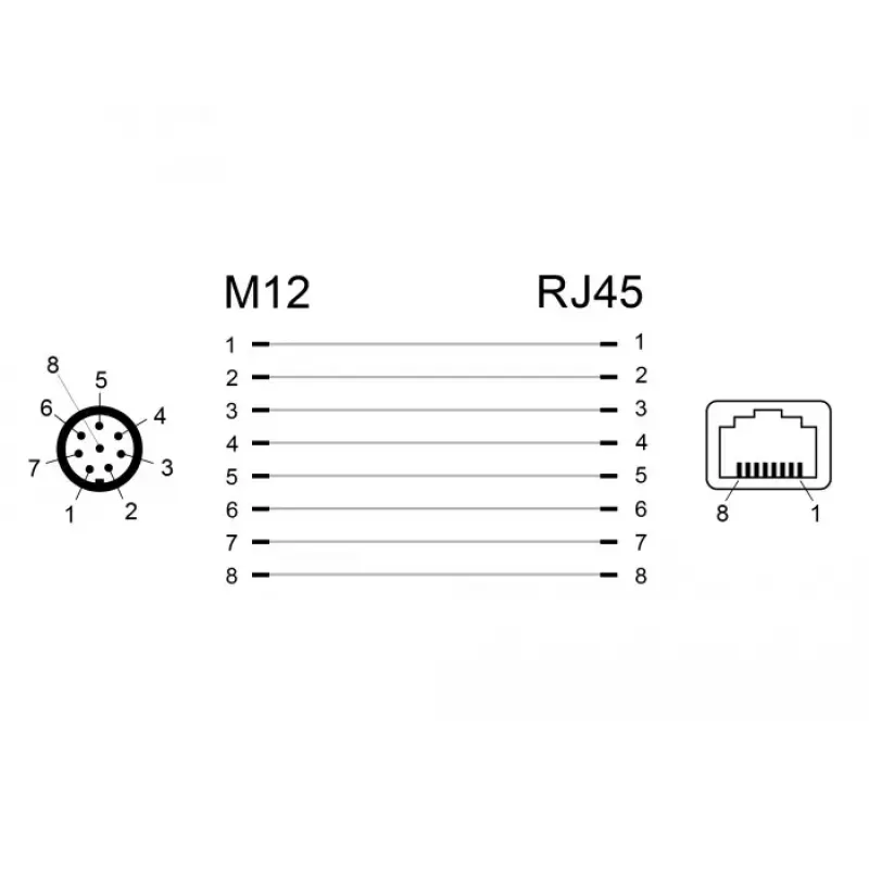 Kabel-Adapter DeLOCK 66315 M12 RJ45 Schwarz