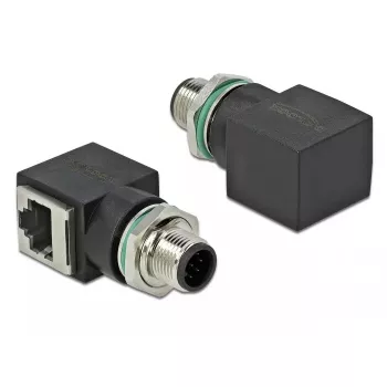 Kabel-Adapter DeLOCK 66315 M12 RJ45 Schwarz