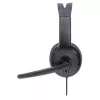 Manhattan Mono Over-Ear-Headset (USB), Mikrofonarm (gepolstert), Einzelhandelsverpackung, verstellbarer Kopfbügel, Kabelfernbedienung, Ohrpolster, USB-A für Ton und Mikrofon, Kabel 1,5 m, drei Jahre Garantie