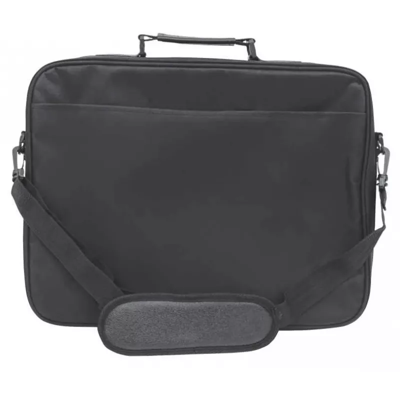 Manhattan Empire Laptoptasche 17,3 Zoll, Clamshell-Design, Zubehörfach, Schultergurt (abnehmbar), Notebooktasche, Schwarz, Drei Jahre Garantie