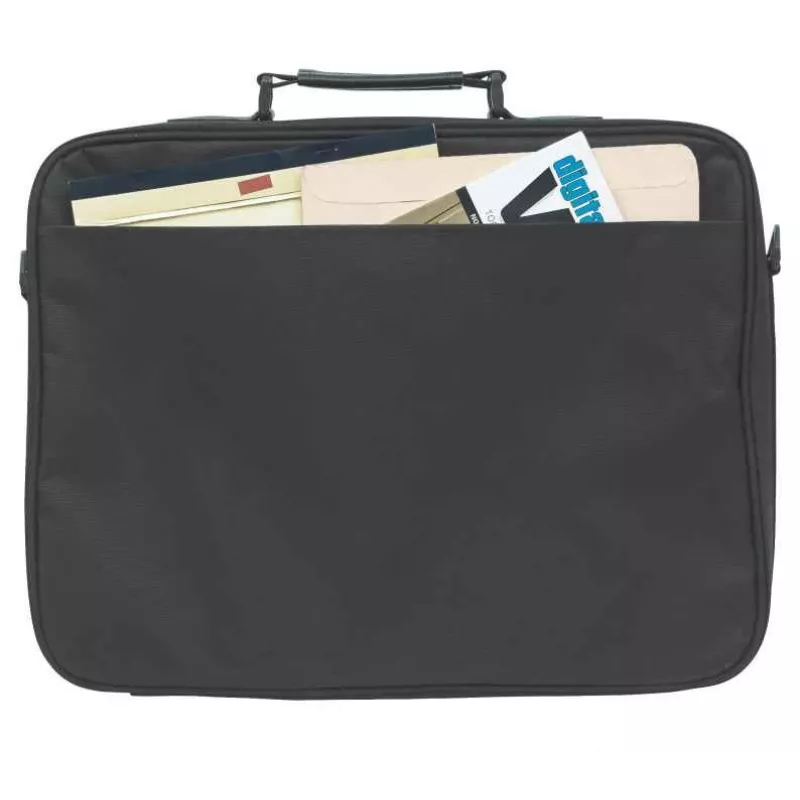 Manhattan Empire Laptoptasche 17,3 Zoll, Clamshell-Design, Zubehörfach, Schultergurt (abnehmbar), Notebooktasche, Schwarz, Drei Jahre Garantie