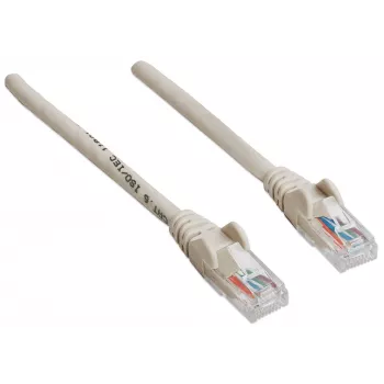 Intellinet Netzwerk-Patchkabel, Cat6, 20 m, Grau, CCA, U/UTP, PVC, RJ45, vergoldete Kontakte, rastnasenschutz, Knickschutztülle, lebenslange Garantie