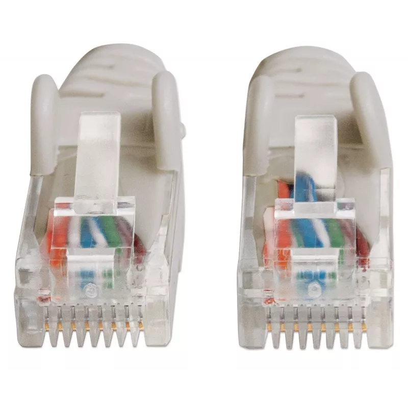 Intellinet Netzwerk-Patchkabel, Cat6, 20 m, Grau, CCA, U/UTP, PVC, RJ45, vergoldete Kontakte, rastnasenschutz, Knickschutztülle, lebenslange Garantie