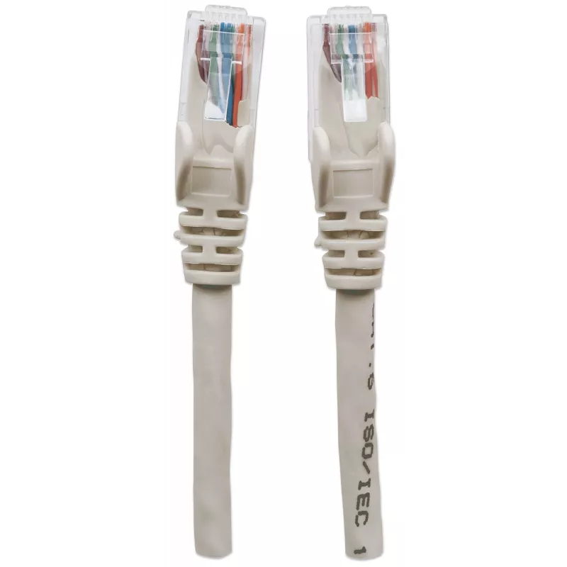 Intellinet Netzwerk-Patchkabel, Cat6, 20 m, Grau, CCA, U/UTP, PVC, RJ45, vergoldete Kontakte, rastnasenschutz, Knickschutztülle, lebenslange Garantie