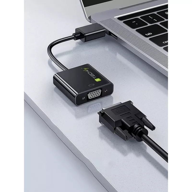 Techly Konverter HDMI Mini C zu VGA IDATA HDMI-VGA4, VGA (D-Sub), HDMI Typ C (Mini), Stecker, Buchse, 1920 x 1080 Pixel, 1080p, 720p, 480p