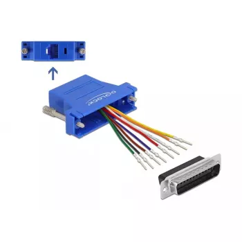 Montagesatz D-Sub 25-polig Stecker auf RJ45 Buchse DeLOCK 66648