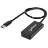 Manhattan USB-A-auf-HDMI-Adapterkabel, 60 cm, Stecker auf Buchse, 5 Gbit/s (USB 3.2 Gen1, auch bekannt als USB 3.0), 2560x1440 @ 32-Bit-Farbe, Full-HD-Video 1080p@16:9, Schwarz, Blister