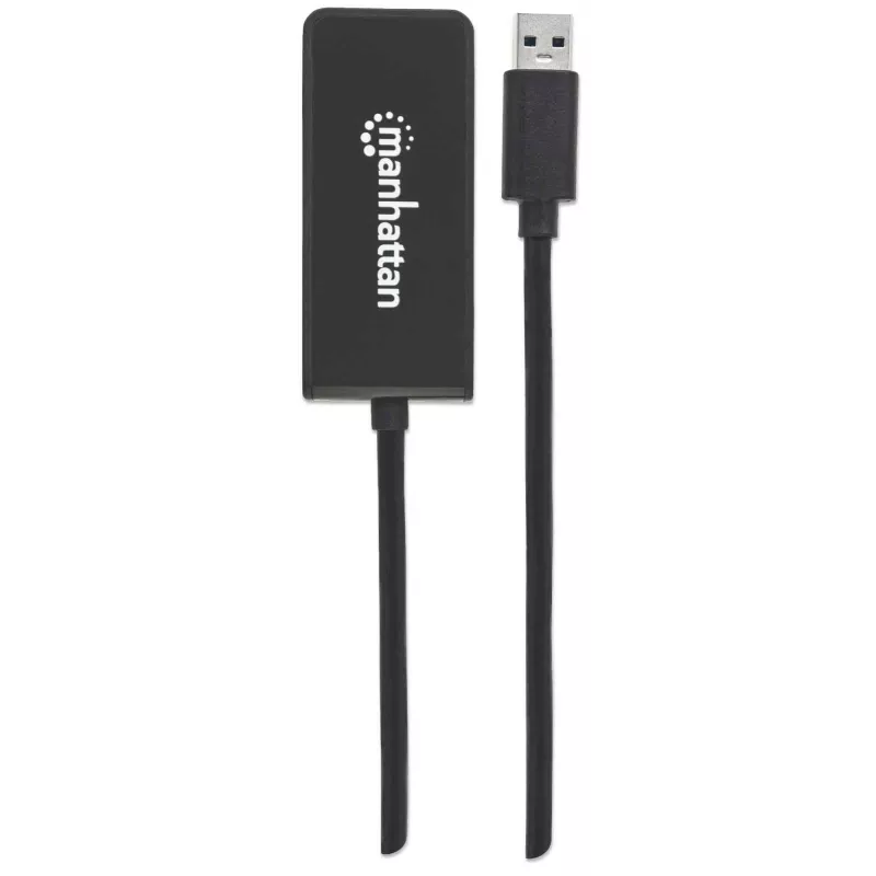 Manhattan USB-A-auf-HDMI-Adapterkabel, 60 cm, Stecker auf Buchse, 5 Gbit/s (USB 3.2 Gen1, auch bekannt als USB 3.0), 2560x1440 @ 32-Bit-Farbe, Full-HD-Video 1080p@16:9, Schwarz, Blister