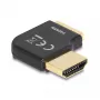 DeLOCK HDMI Adapter Stecker auf Buchse 90° rechtwinklig 8K 60 Hz Metall