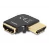 DeLOCK HDMI-Adapter Stecker auf Buchse 90° nach links abgewinkelt 8K 60 Hz Metall
