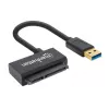 Manhattan USB-A auf SATA 2,5 Zoll Adapterkabel, 42 cm, Stecker auf Stecker, 5 Gbit/s (USB 3.2 Gen1, auch bekannt als USB 3.0), Unterstützt 48-Bit-LBA, SuperSpeed USB, Drei Jahre Garantie