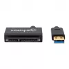 Manhattan USB-A auf SATA 2,5 Zoll Adapterkabel, 42 cm, Stecker auf Stecker, 5 Gbit/s (USB 3.2 Gen1, auch bekannt als USB 3.0), Unterstützt 48-Bit-LBA, SuperSpeed USB, Drei Jahre Garantie