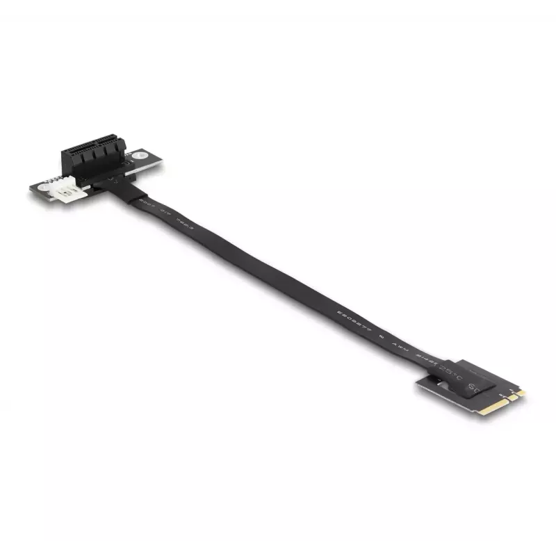 DeLOCK M.2 Key A+E auf PCIe x1 NVMe Adapter abgewinkelt 20 cm Kabel