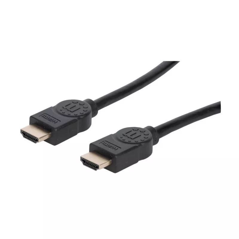 Manhattan HDMI 8K@60Hz Kabel mit Ethernet, 2 m, Zertifiziert, Geeignet für ALLE 8K, 4K & 1080p/HD-Anwendungen – Jetzt aufrüsten oder bereit sein, wenn Sie es brauchen, Stecker auf Stecker, Schwarz, 4K@120Hz, Lebenslange Garantie, Ultra High Speed